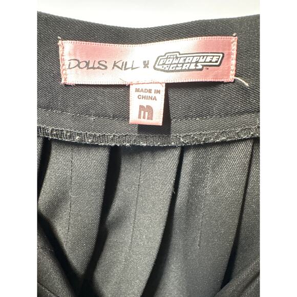 Dollskill x Powerpuff Girls Fly To The Rescue Black Pleated Mini Skirt Size M - Picture 5 of 9